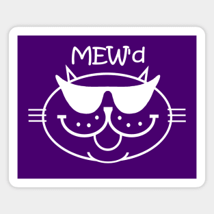 MEW'd - White Outline Magnet